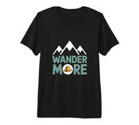 Mountain Camping Wander More Hiking Adventure Premium T-Shirt