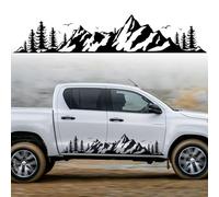 Mountain Car Decals, Cool Auto Stickers Waterproof Vinyl Hood Decal Forest Car Window Stickers Auto Graphics Body Side Door Trunk Decoration for Racing Car SUV Truck Off-Road Vehicle Jeep RV, Black
