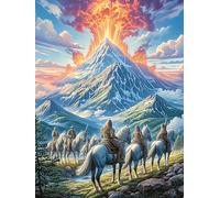 Mountain Caravan at Sunset 1000 Piece Jigsaw Puzzle for Adults Teens Wildlife Pet Jigsaw After Gym Relaxation Brainteaser Puzzle for Fitness Lovers Stress 1000 PCS
