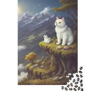 Mountain Cats Adventure Jigsaw Puzzle for Adults, 1000 Pieces, 52x38cm/1000pcs, Screen-Free Activity, Evening Leisure And Time at Home
