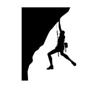 Mountain Climber Wall Vinyl Decal Mountaineer Wall Sticker Mountain Landscape Home Interior Bedroom Decor Extreme Wall Small - 42x56cm