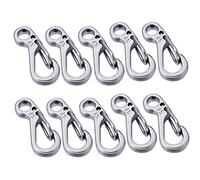 Mountain Climbing Carabiner Hook Spring Carabiner Hook Chain Hiking Camp Outdoor Activity Silver 10Pcs Excellent Nice Design