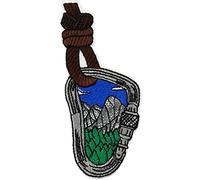 Mountain Climbing Patch Weatherproof sew-on Carabiner Save The World Outdoor Badge Friends of Nature Environmental Protection Fabric Applique to Iron on All Fabrics - 100X45 mm