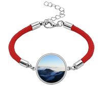 Mountain Clouds Fog Nature Town Lucky Red String Bracelet Rope Bracelet Handmade