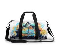 Mountain Compass Sport Duffel Bag Gym Bag Weekend Overnight Bag for Travel Camping Hiking Beach 45x23x23cm
