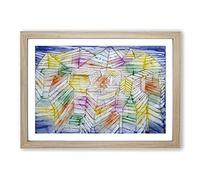 Mountain Construction by Paul Klee Framed Print | A2 Oak Framed Wall Art | Ready to Hang | Modern Landscape Picture | Living Room Bedroom Lounge Office