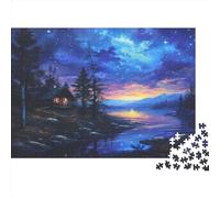 Mountain Cottage Jigsaw Puzzles Jigsaw Puzzles 1000 Pieces for Adults 1000 Piece Puzzle Educational Games Home Decoration Puzzle1000pcs (75x50cm)