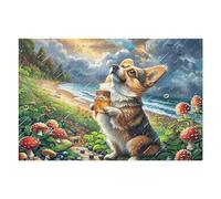Mountain Cute Corgi 1000 Piece Premium Jigsaw Puzzle Adult Jigsaws Educational Game Hobby Home Decor Winter Gift Durable Wooden Cardboard 1000 PCS/75x50cm