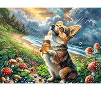 Mountain Cute Corgi 300 Piece Complete Premium Jigsaw Puzzle Dreamy Scenic Fauna Collectors Mind Relaxation Educational Decorative Puzzle Gifts for Adults Premium Cardboard 300 PCS