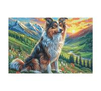 Mountain Cute German Shepherd 1000 Piece Premium Jigsaw Puzzle Adult Jigsaws Educational Game Hobby Home Decor Winter Gift Durable Wooden Cardboard 1000 PCS/75x50cm