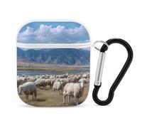 Mountain Cute Sheep Herd Lake Bluetooth Headset Cover Earbud Case Earphone Protective Case Compatible with Airpods 1/2
