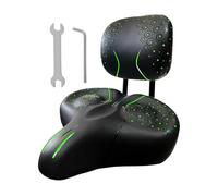 Mountain Cycling Saddle, Cycling with Backrest, Saddle Cover Cycling Comfort - PU Leather Seat Cushion, Wide Bicycle Seat with Back Support for Electric Mountain Cycling Scooter