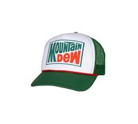 Mountain Dew 845617 Classic Colors Trucker Hat, Green & White