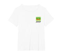 Mountain Dew MTN Dew Racing Green Fire T-Shirt, Women's Plus, White, 1X