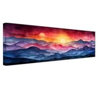 Mountain Diamond Art, Diamond Painting Abstract, 5D Round Full Drill Crystal Art Kits for Beginner, DIY Rhinestone Embroidery Mosaic Kits for Adults for Home Wall Room Decor Large 300x100cm F1-419