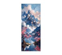Mountain Diamond Art Kits Adults, DIY Diamond Painting Cherry Blossoms Full Drill kits, Crystal Art Rhinestone Embroidery Cross Stitch Crafts Paint by Numbers 50x20 in Autumn Decorations Room ZSDH0466
