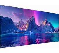Mountain Diamond Art Kits Adults, Large 36x18 Inch 5D Diamond Painting for Beginners Aurora, DIY Full Drill Cross Stitch Embroidery Crystal Art, Crafts and Painting for Home Wall Decor Gifts 9-3128