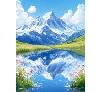 Mountain Diamond Art Lake Diamond Painting for Adults Beginner, 5D Full Drill Crystal Art Dimond Painting Accessories Kits Complete, Mosaic Kits for Adults for Home Decor, Gifts 20X30CM, Model 179