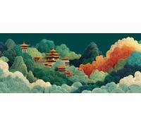 Mountain Diamond Pinting Landscape Diamond Art Kits Adults, Crystal Gem Art 5D DIY Round Full Drill Crystal Rhinestone Embroidery Cross Stitch Hobbies for Adults Women, Home Decor 30x60cm -hjw260458