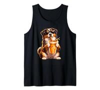 Mountain Dog Lovers Coffee Design Funny Bernese Mountain Dog Tank Top