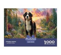 Mountain Dog Scene Jigsaw Puzzles Puzzle for Adults Kids. 1000 Pieces Whimsical Challenge Toy Educational Games Home Decoration for Adults& Kids Age 14 Years Up 70x50cm/1000pcs