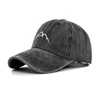 Mountain Embroidered Baseball Cap, Adjustable Men's Baseball Caps Made , Lightweight and Breathable Baseball Caps Mens for All Seasons, Sun and Wind Protection (UK, Numeric, 5 1/8, 5 3/8, black)