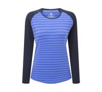 Mountain Equipment ME-007396 Redline LS Women's Tee Colour: Me-02227 Vivid Stripe/Cosmos, Size: 10