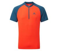 Mountain Equipment Nava Short Sleeve Zip T - Sample: Cardinal/Majolica