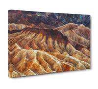 Mountain Erosion In Death Valley Vol.1 Canvas Print | Gallery Wrapped 30mm Frame Wall Art | 24x16 inches | Ready to Hang | Modern Landscape Picture | Living Room Bedroom Lounge Office