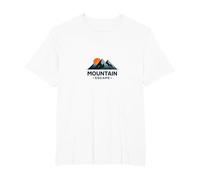 Mountain Escape Adventure Logo Outdoor Travel T-Shirt, Men's Big and Tall, White, 3X Tall