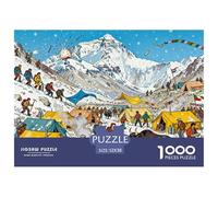 Mountain Everest Base Camp Wooden Jigsaw Puzzle Waterproof 1000 Piece Puzzles for Adults Fun Educational Games