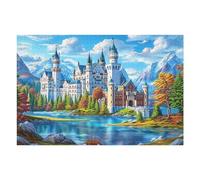 Mountain Fairy Castle 1000-piece Jigsaw Puzzle Set Basin Peak Fortress For Adults Teens 14+ Logic Skill Indoor Game Family Game Night Summer Paperboard 1000 PCS
