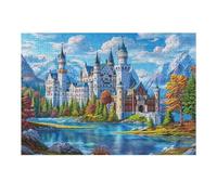 Mountain Fairy Castle 300 Piece Pack Classic Jigsaw Puzzle Basin Peak Fortress Couple Puzzle Partners Ultra Difficult Wall Decor Easter New Year Eco Friendly Cardboard 300 PCS