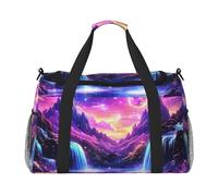 Mountain Falls Milky Way Starry Night Sky Waterproof Weekender Bags Duffel Bag Large Carry On Hand Luggage Bags Foldable Tote Bag for Travel Sports Gym Dance