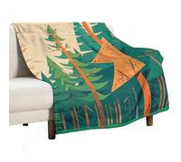 Mountain Fir Forest Blanket, Soft Flannel Fleece Blankets Quick-Dry, Lightweight Throw Blanket for Couch, Bed, Office & Travel, Ideal Gift for Family & Friends, 40"x50"