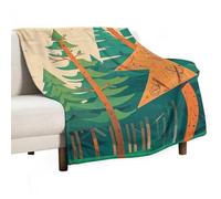 Mountain Fir Forest Blanket, Soft Flannel Fleece Blankets Quick-Dry, Lightweight Throw Blanket for Couch, Bed, Office & Travel, Ideal Gift for Family & Friends, 30"x50"
