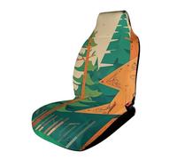 Mountain Fir Forest Car Seat Covers Universal, 1PCS Carseat Protector - Stretchable Fabric, Anti-Slip Elastic Car Seat Protector for Cars, SUV, Trucks
