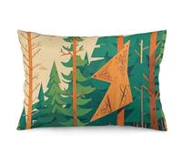 Mountain Fir Forest Pillow Cover Double-Sided Soft Pillowcase 12 "x20, Decorative Throw Pillow Case for Sofa Bed Car Outdoor