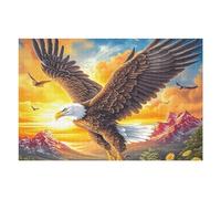 Mountain Flying Bald Eagle 1000 Piece Jigsaw Puzzle for All Ages Animal Pet Jigsaw Evening Wind Down Activity Challenging Fun Home Decor Stress Relief 1000 PCS