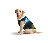 Mountain Forest in The Rain Dog Pure Cotton Tshirts for Medium & Large Dogs,Breathable Stretchy Tank Top Sleeveless Vest Tee Shirt