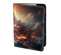 Mountain Forest in the Rain Travel Passport Holder Cover Wallet Leather Case Travel Essentials Luggage Accessories, Magnificent Volcanoes, One Size, Contemporary