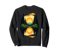 Mountain Forest Sunset Trees Reflection Tee Nature Landscape Sweatshirt