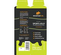 Mountain Fuel Sports Jelly Hydrogel Energy Gel Pouch - 20g of Carbs & Electrolytes - Mineral-Rich Hydration Boost - Vegan, Gluten-Free Performance Fuel - Box of 24 (Box of 24, Lemon & Lime)
