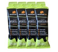 Mountain Fuel Sports Jelly Hydrogel Energy Gel Pouch - 20g of Carbs & Electrolytes - Mineral-Rich Hydration Boost - Vegan, Gluten-Free Performance Fuel - 4 Pack (4 Pack, Lemon & Lime)