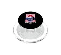 Mountain Fuji Japan Sakura Blossom Kanji Red Sun Woodblock PopSockets PopGrip for MagSafe