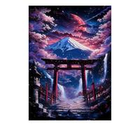 Mountain Gate Cherry Jigsaw Puzzle, 1000 Pcs Indoor Adult Game | 70x50cm Cardboard, Brain Workout, Tight Puzzle Fit, Art Admirers, Stress Reduction