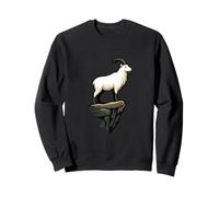 Mountain Goat Cliff Balance Animal Illustration Sweatshirt
