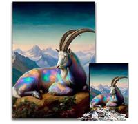 Mountain Goat Resting Jigsaw Puzzles for Adults 1000Piece Jigsaw Puzzles for Adults Family Activity DIY Home Decor 1000 PCS(75x50cm)