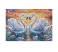 Mountain Grey Wolf 300-piece Jigsaw Puzzle Bundle Swan Lake Peak Family Puzzle Lovers Brain Training Mindful Activity Spring Paperboard Creativity & Gift Giving 300 PCS