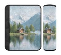 Mountain Grove Lake House Scenery 2 pcs car seat Strap Pads Padded, Release Stress to Your Neck and Shoulders, Belt Alert Covers for Truck
